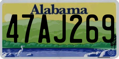 AL license plate 47AJ269