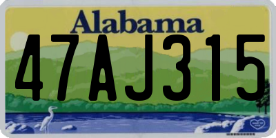 AL license plate 47AJ315