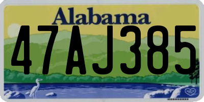 AL license plate 47AJ385
