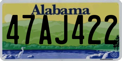 AL license plate 47AJ422