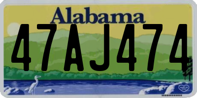 AL license plate 47AJ474