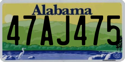AL license plate 47AJ475