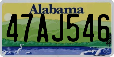 AL license plate 47AJ546