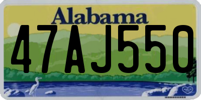 AL license plate 47AJ550