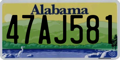 AL license plate 47AJ581