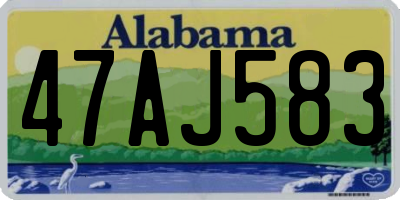 AL license plate 47AJ583