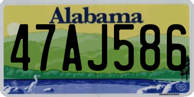 AL license plate 47AJ586