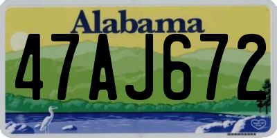 AL license plate 47AJ672