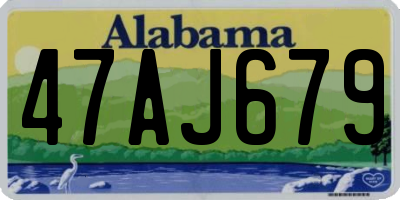 AL license plate 47AJ679