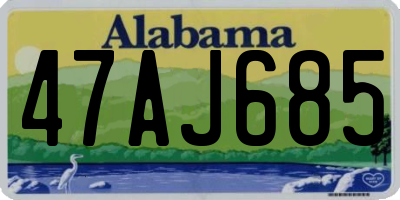 AL license plate 47AJ685