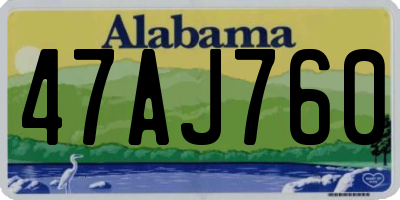 AL license plate 47AJ760