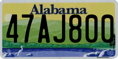 AL license plate 47AJ800