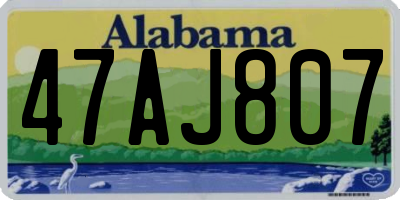 AL license plate 47AJ807