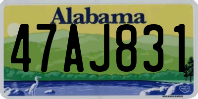 AL license plate 47AJ831