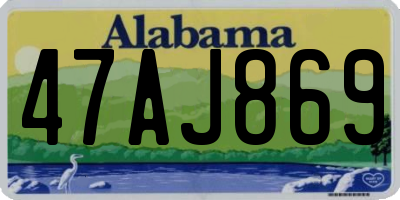 AL license plate 47AJ869