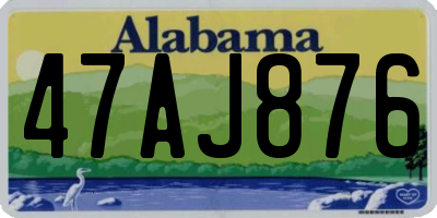 AL license plate 47AJ876