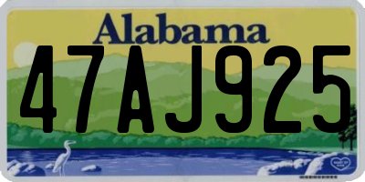 AL license plate 47AJ925