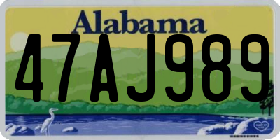 AL license plate 47AJ989