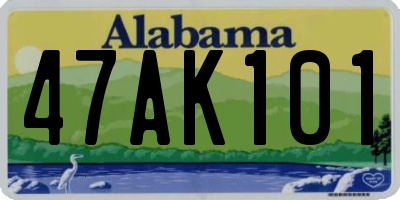 AL license plate 47AK101