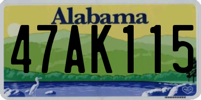 AL license plate 47AK115