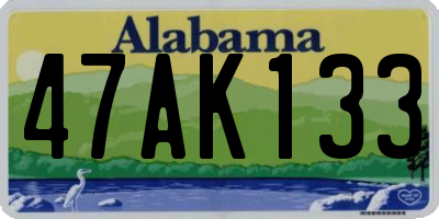 AL license plate 47AK133