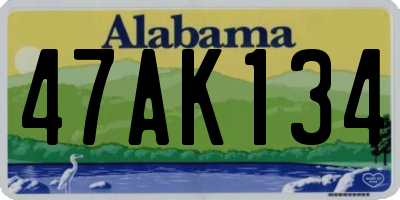 AL license plate 47AK134