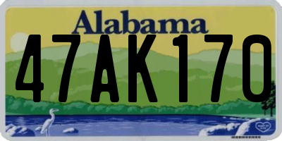 AL license plate 47AK170