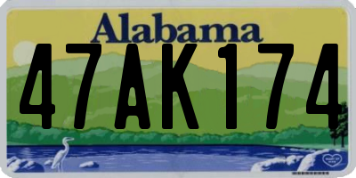 AL license plate 47AK174