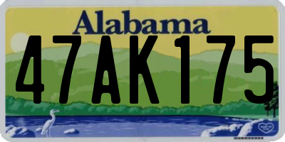 AL license plate 47AK175