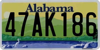 AL license plate 47AK186