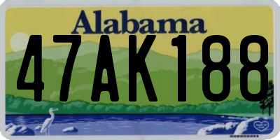AL license plate 47AK188