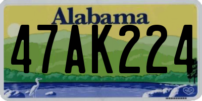 AL license plate 47AK224