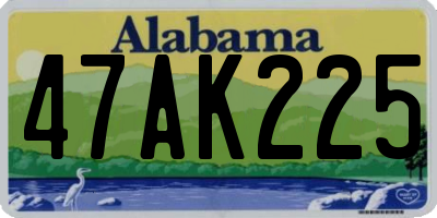 AL license plate 47AK225