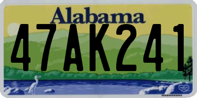 AL license plate 47AK241