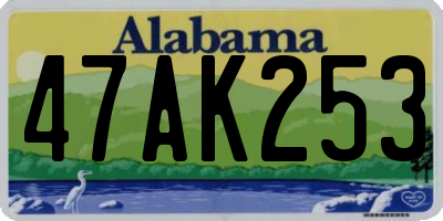 AL license plate 47AK253