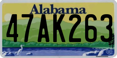 AL license plate 47AK263