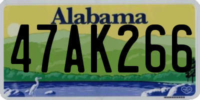 AL license plate 47AK266