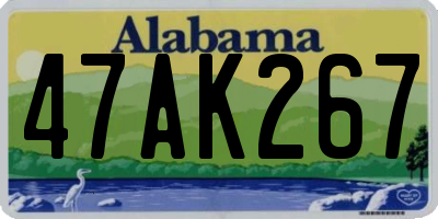 AL license plate 47AK267