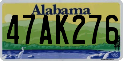 AL license plate 47AK276