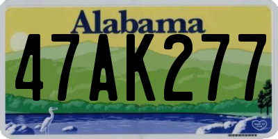 AL license plate 47AK277