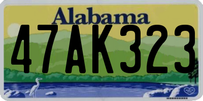 AL license plate 47AK323