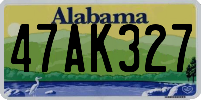 AL license plate 47AK327