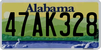 AL license plate 47AK328