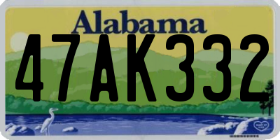 AL license plate 47AK332