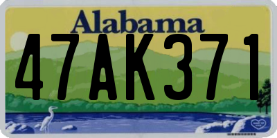 AL license plate 47AK371