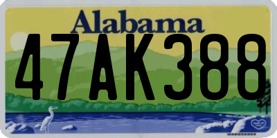 AL license plate 47AK388