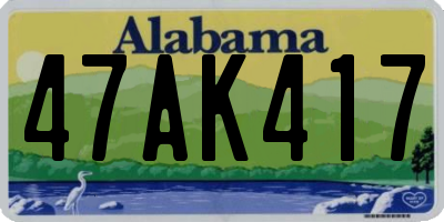 AL license plate 47AK417