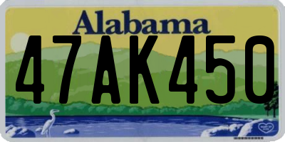 AL license plate 47AK450