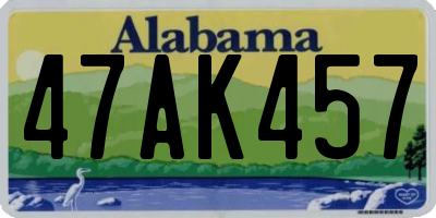 AL license plate 47AK457