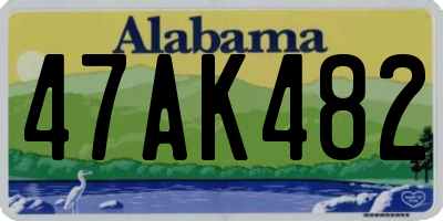 AL license plate 47AK482